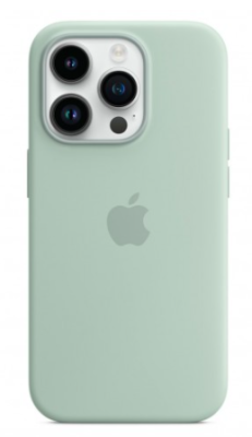 Фото 1 — Чехол защитный iPhone 14 Pro Max Silicone Case мятный (Copy)