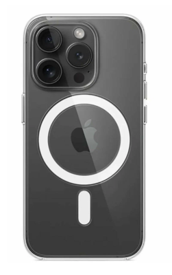 Фото 1 — Защитная крышка Clear Case iPhone 15 Pro Max MagSafe TPU (прозрачная)