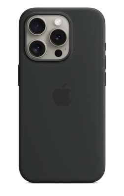 Фото 1 — Чехол защитный iPhone 15 Pro Max Silicone Case черный (Copy)