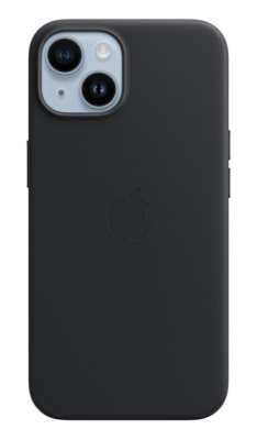 Фото 1 — Чехол защитный iPhone 14 Leather Case Midnight (original)